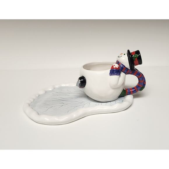 FIGI Chilly Vintage Snowman Mug & Cookie Plate - Picture 3 of 12